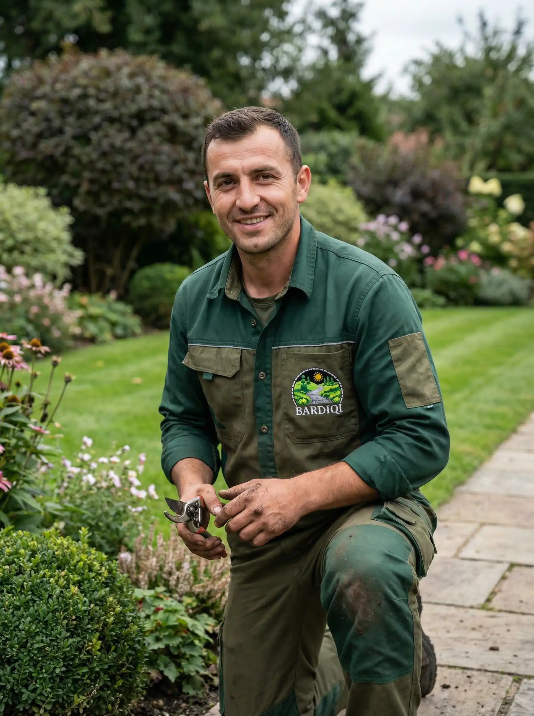 Mitarbeiter von Bardiqi GaLaBau bei der Gartenarbeit