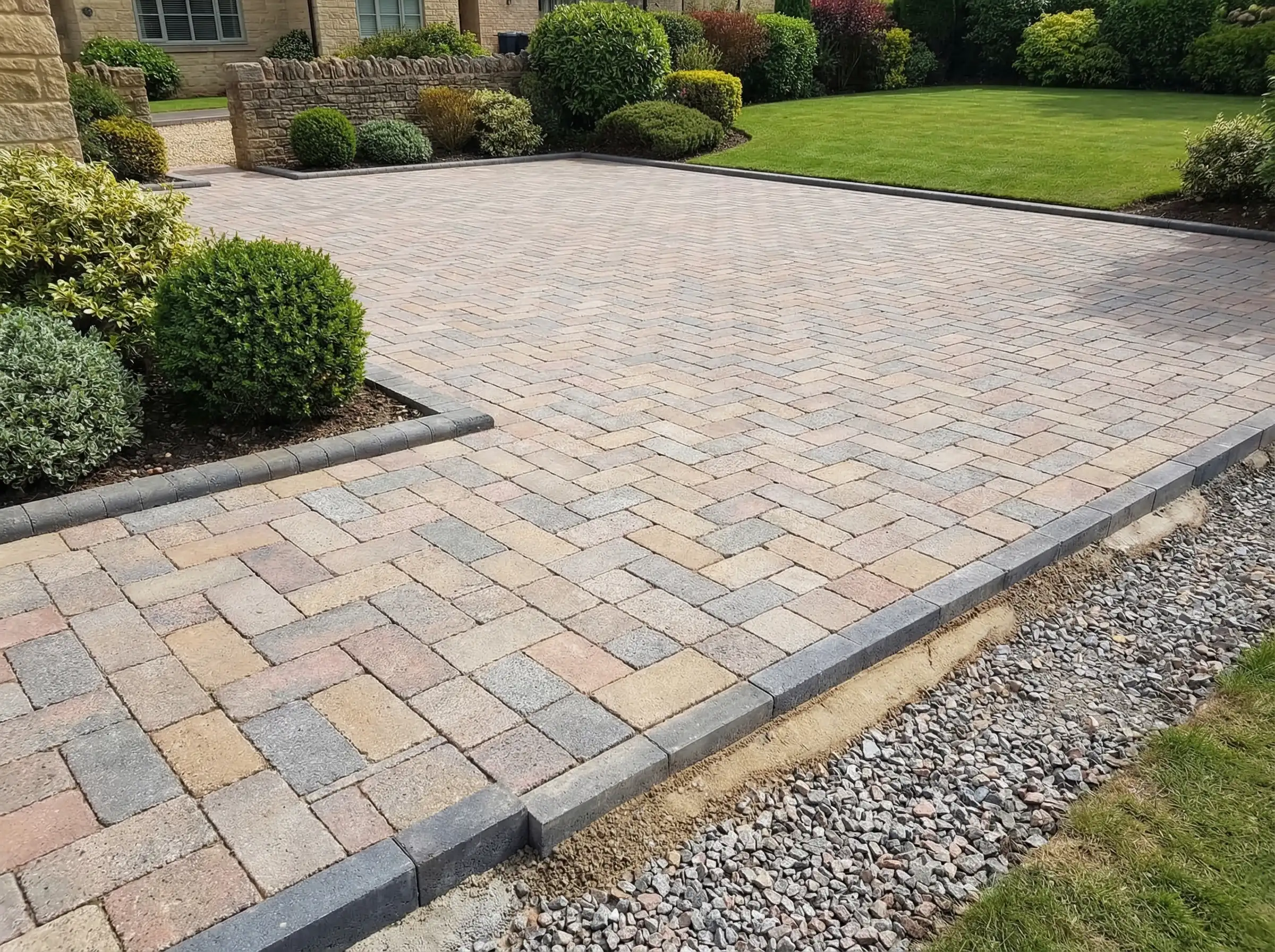 Detailansicht: Pflasterarbeiten